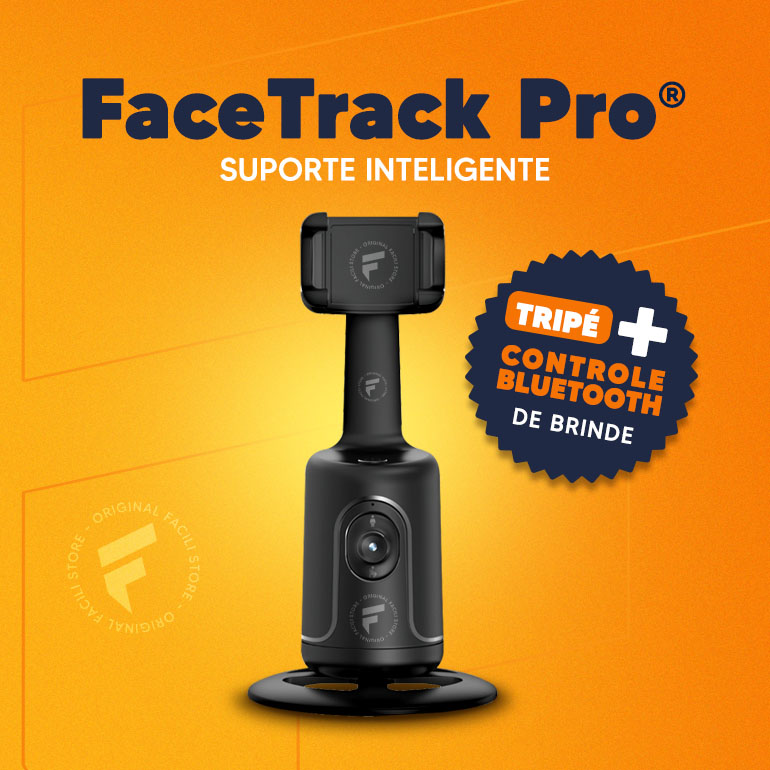 FaceTrack Pro - Suporte inteligente | + Tripé e Controle GRÁTIS 🔥
