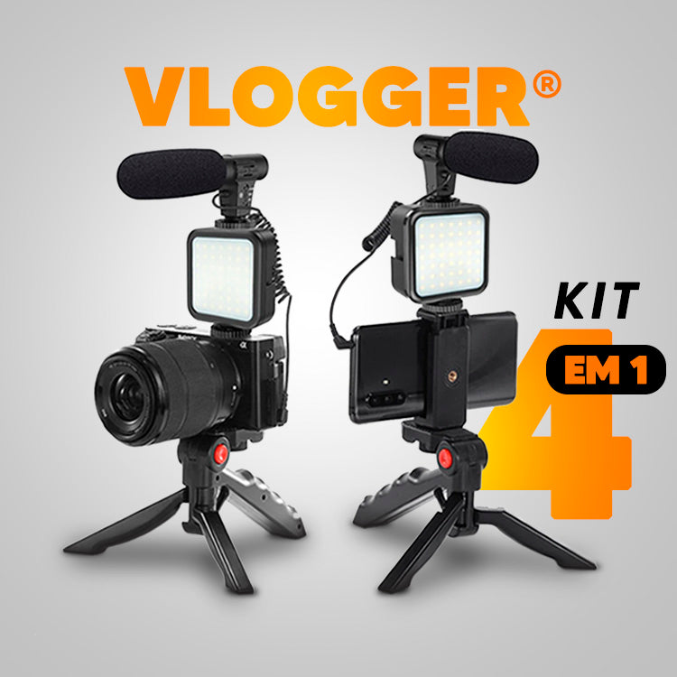 Vlogger® - Kit de gravação 4 EM 1 | Oferta Especial 30% OFF