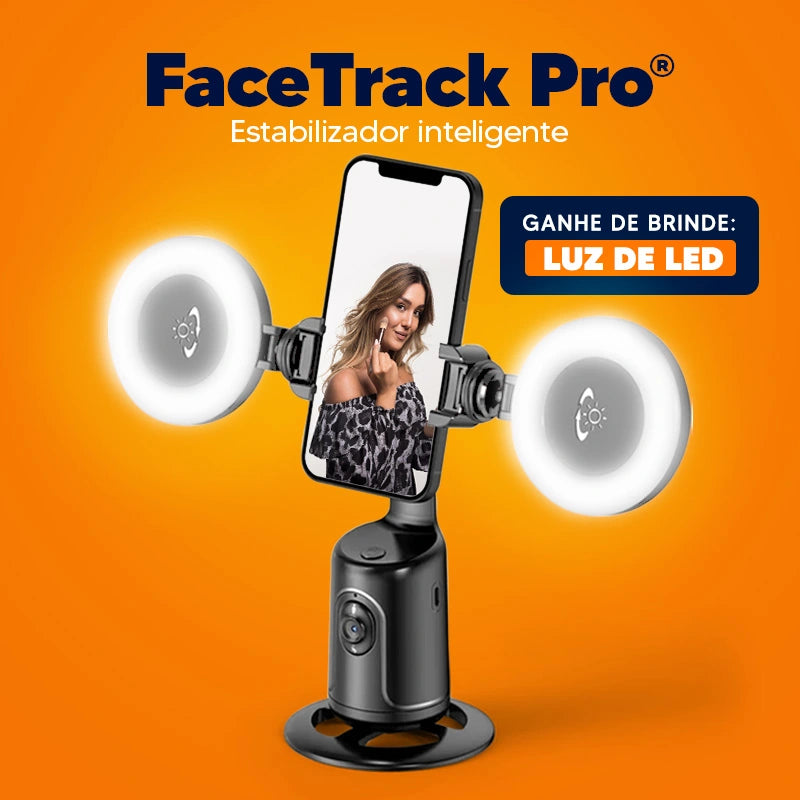 FaceTrack Pro - Estabilizador Inteligente | + LUZES DE BRINDE  🔥