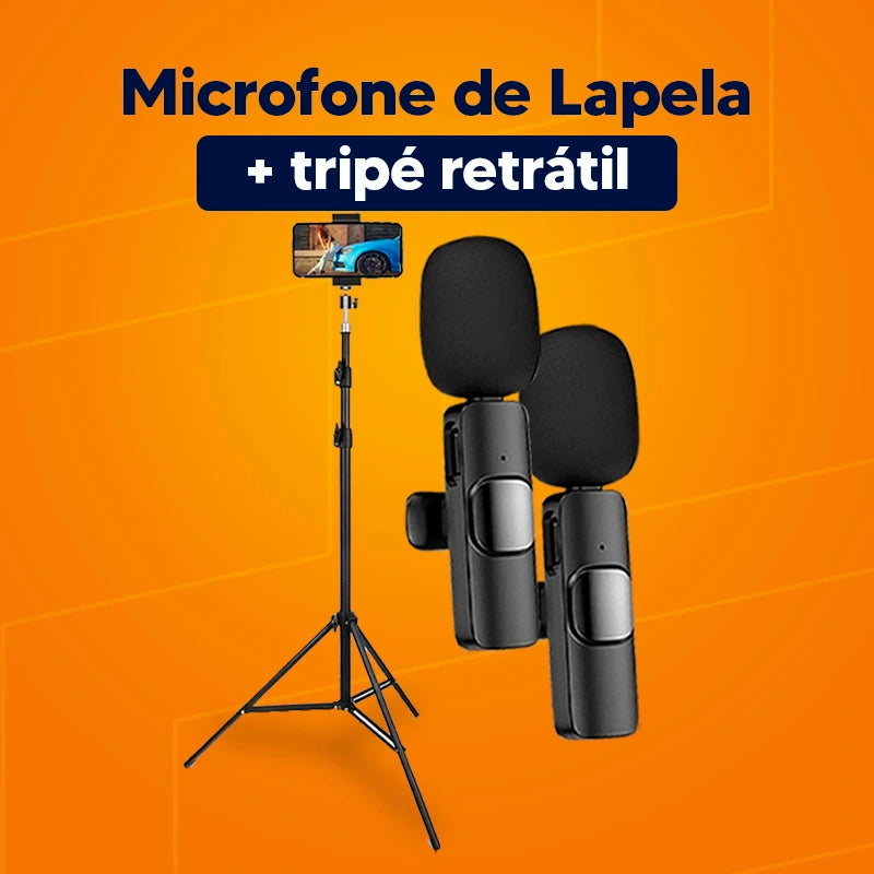 Combo SonusPro - Microfone de lapela SonusPro + Tripé 1,60m