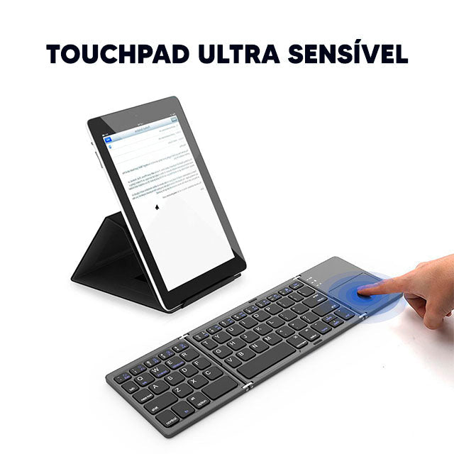 Combo Type Flow - Teclado dobrável + Case + Brinde Exclusivo ⚡